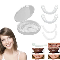 Instant Perfect Fit Teeth Whitening Fake Tooth Cover Snap On Silicone Smile Veneers Teeth Dentaduras Flexibles Beauty Tool