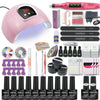 Image of Manicure Set Acrylic Nail Kit With 120/80/54W Nail Lamp 35000RPM Nail drill Machine Choose Gel Nail Polish All For Manicure Shopping