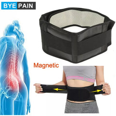 BYEPAIN Tourmaline Self-heating Magnetic Therapy Waist Support Belt Lumbar Back Waist Support Brace Double Banded Adjustable Shopping