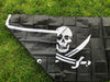 Image of SKY FLAG 3x5Fts 90X150cm Double Broken Skull With Knife Pirate Flag Jack Rackham Jolly Roger Flag For Decoration Shopping111