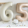 Image of 32/40Inch Cream Color Number Balloons 1-9 Large Digital Foil Helium Ball Girl Kids Adult Happy Birthday Party Decoration Wedding Shopping