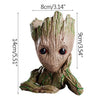 Image of disney Marvel Avengers Groot Mini figure Pen Holder  Flower Pot Anime Toys Action Figure Sitting Groot Christmas Kids Toys Gifts Shopping