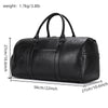 Image of Luxury Genuine Leather Men Women Travel Bag Cow Leather Carry On Luggage Bag Travel Shoulder Bag Male Female Weekend Duffle Bag Shopping