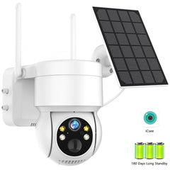 WiFi PTZ Camera Outdoor Wireless Solar IP Camera 4MP HD Built-in Battery Video Surveillance Camera Long Time Standby iCsee APP Shopping