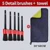 Image of 1/3/5Pcs Microfiber Cleaning Towel Car Cleaning Cloths Professional Detailing Car Drying Microfiber Towel Wash Towel Accessories Shopping