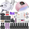 Image of Manicure Set Acrylic Nail Kit With 120/80/54W Nail Lamp 35000RPM Nail drill Machine Choose Gel Nail Polish All For Manicure Shopping