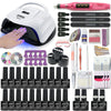 Image of Manicure Set Acrylic Nail Kit With 120/80/54W Nail Lamp 35000RPM Nail drill Machine Choose Gel Nail Polish All For Manicure Shopping