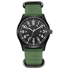 Air Force Field Watch Fabric Strap 24 Hours Display Japan Quartz Movement 42mm Dial Shopping