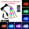 Image of Neon LED Car Interior Ambient Foot Strip Light Kit Accessories Backlight Remote App Music Control Auto RGB Decorative Lamps Shopping