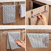 Image of Towel Rack Over Door Towel Bar Hanging Holder Stainless Steel Bathroom Kitchen Cabinet Towel Rag Rack - Shopping