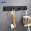 Image of ULA Stainless Steel Wall Hook 3M Sticker Adhesive Door Hook Towel Clothes Robe Rack Toilet Accessories Shower Accessories Shopping