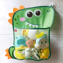 Dinosaur Animal Baby Bath Toys Organizer Kids Tidy Storage Suction Bathroom Bathtub Doll Hanging Bag Basket Mesh Bag Water Toys Shopping