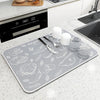 Image of Large Kitchen Super Absorbent Mat Coffee Dish Draining Mat Drying Mat Quick Dry Bathroom Drain Pad Kitchen Faucet Placemat Shopping