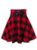 Image of Black Checkered Women's Gothic Skirt Women Pleated Plaid Skirts Spring Autumn Girl Hip Hop Female Punk Goth Mini Skirt Clubwear Shopping