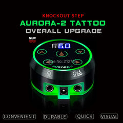 New Professional Mini  AURORA II Digtal  LCD Tattoo Power Supply with Power Adaptor for Coil & Rotary Tattoo Machines Shopping