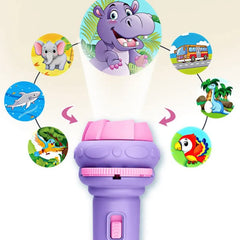 10 Cards Cartoon Projection Flashlight 80 Patterns Creative Children Flashlight Toy Projector Baby Toys Bedtime Story Book