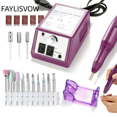 FAYLISVOW Nail Drill Electric Apparatus for Manicure 10pcs Milling Cutters Drill Bits Set Gel Cuticle Remover Pedicure Machine Shopping