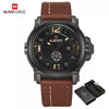 Image of NAVIFORCE Top Luxury Brand Men Sports Military Quartz Watch Man Analog Date Clock Leather Strap Wristwatch Relogio Masculino Shopping