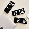 Image of Creative Number Clock Color Nightlight Temperature Calendar Alarm Clock LED Large Number Electronic Clock Backlight Home Decor Shopping