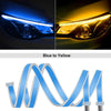 Image of 2pcs 12V LED DRL Car Daytime Running Light Flexible Waterproof Strip Auto Headlights White Turn Signal Yellow Brake Flow Lights Shopping