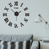 Image of 3D Acrylic Digital Wall Clock Roman Numerals Design Mirror Wall Clock Fashion Large Round Wall Clock DIY Self Adhesive Clocks Shopping