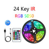 Image of LED Strip Lights RGB APP Control Color Changing Lights with 24 Keys Remote Mode for Room Decoration Bluetooth TV SMD5050 RGB Shopping