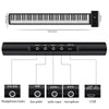 Image of 88 Keys Electronic Piano MIDI &USB Charge Portable ABS Soft Silicone Flexible Keyboard Digital Roll Up Piano with Horn and Pedal Shopping