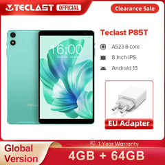 Teclast P85T Android 13 Tablet 8 Inch IPS 4GB RAM 64GB ROM A523 8-core Wi-fi 6 Type-C Tablet PC Metal Body 335g Light 5000mAh Shopping