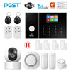 Image of PGST Smart Life Alarm System for Home WIFI GSM Security Alarm Host with Door and Motion Sensor Tuya Smart App control work Alexa Shopping