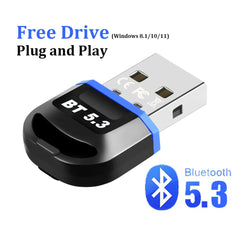 Bluetooth Adapter for Pc Usb Bluetooth 5.3 Dongle Bluetooth 5.0 Receiver for Speaker Mouse Keyboard Music Audio Transmitter Shopping