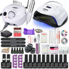 Image of Manicure Set Acrylic Nail Kit With 120/80/54W Nail Lamp 35000RPM Nail drill Machine Choose Gel Nail Polish All For Manicure Shopping