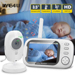 3.5'' Video Baby Monitor 2.4G Mother Kids Two-way Audio Night Vision Video Surveillance Cameras With Temperature display Screen Shopping