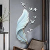 Image of Nordic FRP Wall Resin Feather Murals Home Livingroom TV Sofa Background Wall Sticker Crafts Restaurant Wall Hanging Decoration Shopping