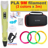 Image of 3D Pen 3D Printing Pen DIY Drawing Pen 200M PLA Filament Kids Birthday Kids Christmas Gift with Power Adapter Travel Storage Box Shopping