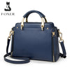 Image of FOXER Women Crossbody Shoulder Bag Female Split Leather Top-Handle Bag Large Capacity Handbag Stylish Messenger Simple Chic Tote Shopping