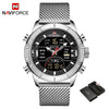 Image of NAVIFORCE Men Watch Top Luxury Brand Man Military Sport Quartz Wrist Watches Stainless Steel LED Digital Clock Relogio Masculino Shopping