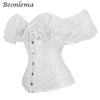 Image of BEONLEMA Long Sleeve Lace Korset Sexy Black Gothic Dress Hot Red Bustier Set Steampunk Corset Clothing Women Plus Size Corset Shopping