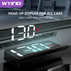 WYING M3 Auto OBD2 GPS Head-Up Display Auto Electronics HUD Projector Display Digital Car Speedometer Accessories For All Car Shopping