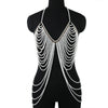 Image of Sexy Women's Pearl Body Chains Bra Shawl Fashion Adjustable Size Shoulder Necklaces Tops Chain Wedding Dress Pearls Body Jewelry Shopping