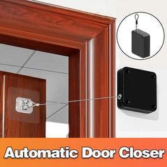 Automatic Sensor Door Closer Punch-free Adjustable Surface Door Stopper Automatically Close Door Bracket Closer Home Improvement Shopping