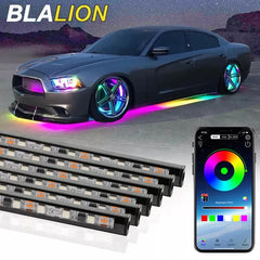 SEAMETAL Car Flexible Underglow Strip Light LED Underbody Remote APP Control RGB Neon Lights Atmosphere Lamp for Auto Decoration Shopping