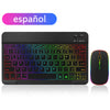 Image of EMTRA Backlit Backlight Bluetooth Keyboard Mouse For IOS Android Windows For iPad Portuguese keyboard Spanish keyboard and Mouse Shopping