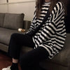 Image of spring Autumn Women harajuku Striped Tshirt Long Sleeve O-Neck T-Shirts ulzzang Korean Casual oversized T Shirt Femme black Tops Shopping