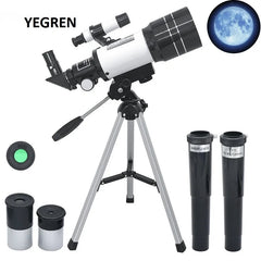 70mm Table Astronomical Telescope 150X Beginners Monocular Moon-watching Telescope with Tripod Child Birthday Gift Telescope Shopping