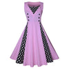 Image of S-5XL Women Robe Retro Vintage Dress 50s 60s Rockabilly Dot Swing Pin Up Summer Party Dresses Elegant Tunic Vestidos Casual Shopping