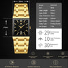 Image of Relogio Masculino WWOOR Gold Watch Men Square Mens Watches Top Brand Luxury Golden Quartz Stainless Steel Waterproof Wrist Watch Shopping