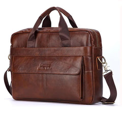 Men Genuine Leather Handbags Casual Leather Laptop Bags Male Business Travel Messenger Bags Men's Crossbody Shoulder Bag Shopping