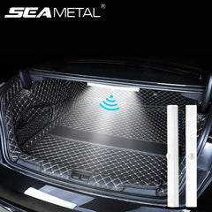 SEAMETAL Car Sensor Light for Floor Trunk Hood USB Rechargeable Automatic Induction Light Bar Magnetic Maual/Sensing Mode Lamp Shopping