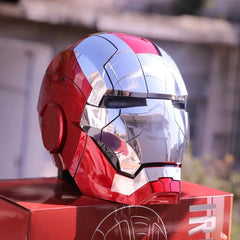 Iron Man Tony Helmet Electric Multi-piece Opening And Closing English Voice Control 1:1 Wearable Abs Figure Toys Dolls Gifts Shopping