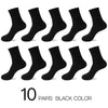 Image of HSS 2023 Men's Cotton Socks New styles 10 Pairs / Lot Black Business Men Socks Breathable Spring Summer for Male US size(6.5-12) Shopping